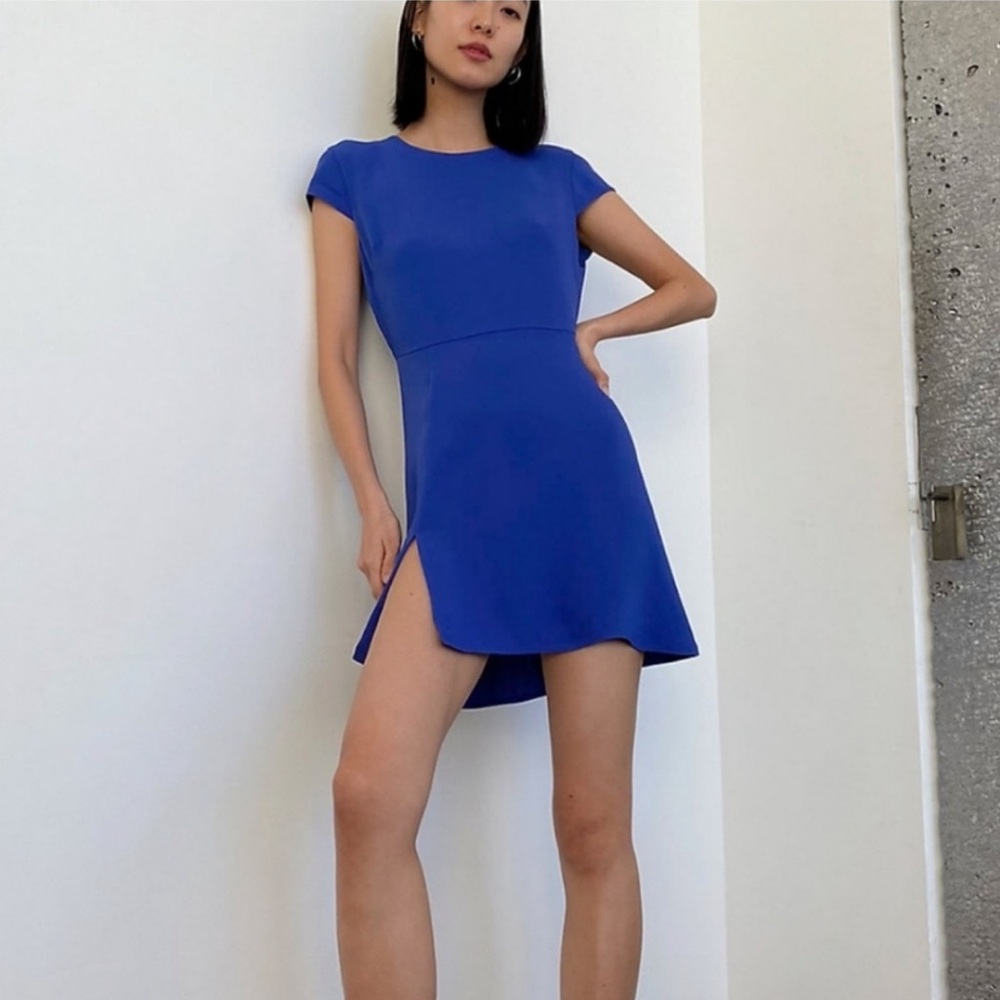 Aritzia Babaton Elegant Blue Women's Dress